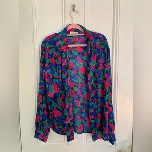 vintage button up blouse